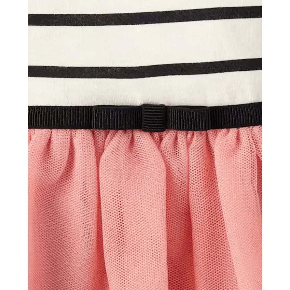 The Children's Place Toddler Girls Striped Heart Tutu Dress NWOT